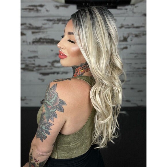 Rebel Gypsy “ White winter” free parting Wig